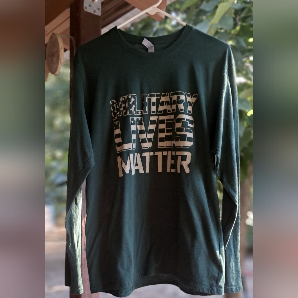 Military Lives Matter Green Long-Sleeve T-Shirt